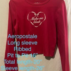 Aeropostale Red Long Sleeve Tee